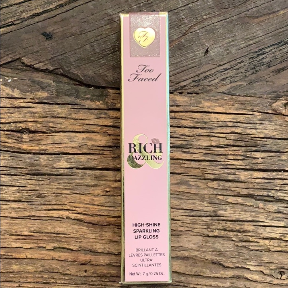 too faced rich and dazzling lip gloss